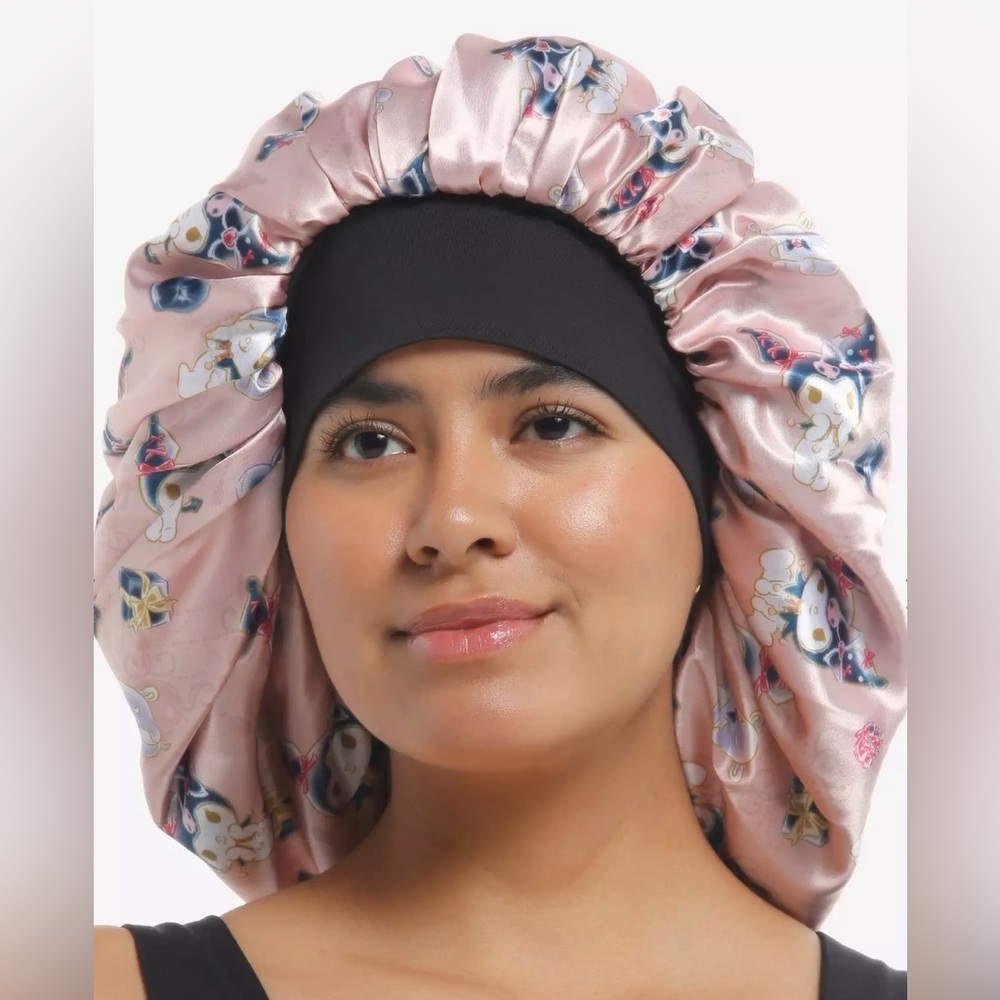 Sanrio Kuromi & My Melody Reversible Character Satin Bonnet- New - Picture 2 of 3